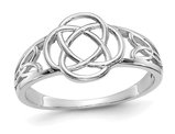 10K White Gold Celtic Knot Ring